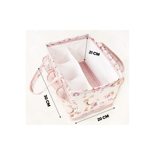 Pink Felt Basket, 30x21x20 cm | 100% Polypropylene | Stylish Storage Solution