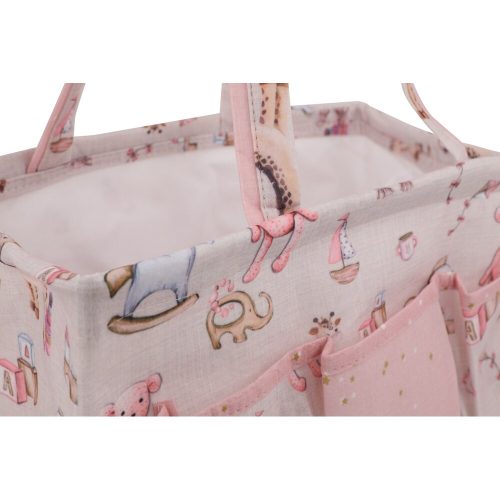 Pink Felt Basket, 30x21x20 cm | 100% Polypropylene | Stylish Storage Solution