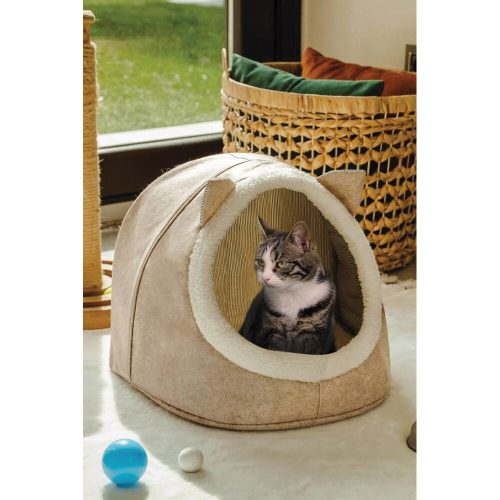 Elegant Cream Felt Basket, 34x35x40 cm | 100% Felt | Stylish Storage Solution
