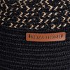 Handmade Black Decorative Box, 25x15 cm, 100% Cotton