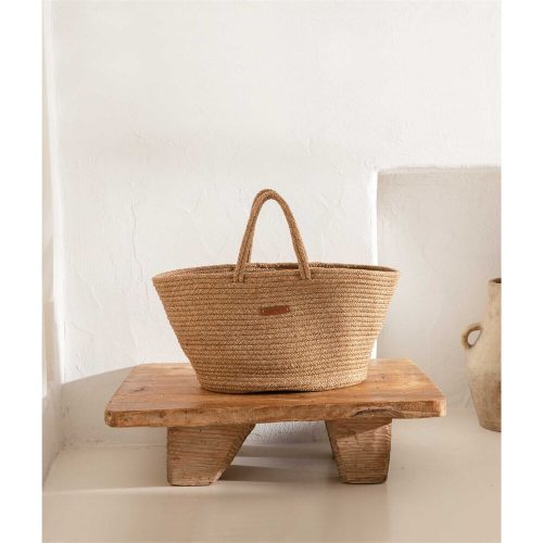 Handmade Cotton Decorative Bag, 30 cm, Natural Color