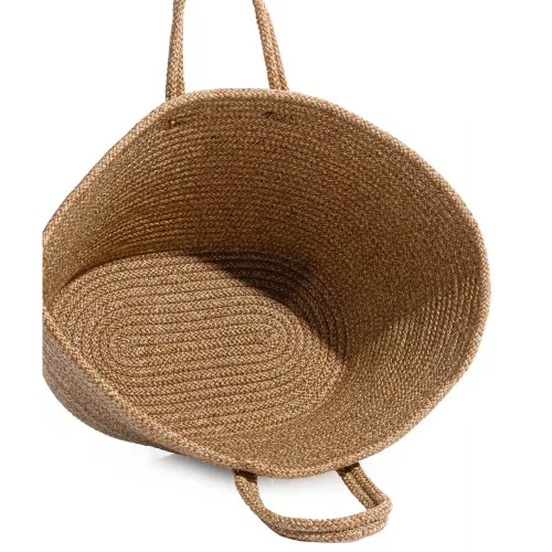 Handmade Cotton Decorative Bag, 30 cm, Natural Color