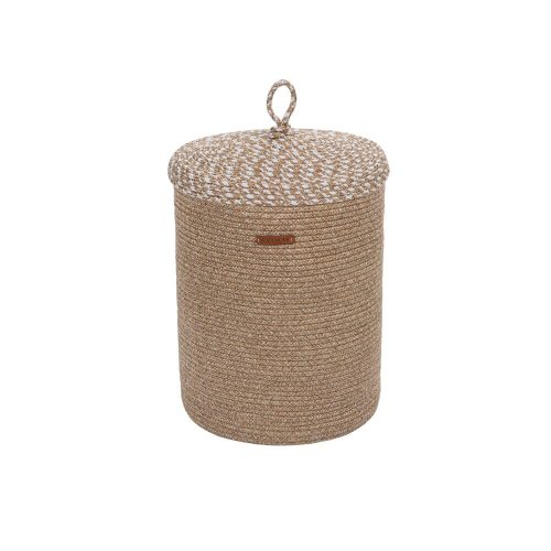 Handmade Decorative Box, 100% Cotton, Natural/Beige, 36x50x45 cm