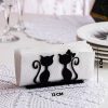 Elegant Black Metal Napkin Holder, 12x4x8 cm, 100% Metal