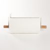 Stylish White Kitchen Organizer, Metal & Pine Wood, 32x10.5x14