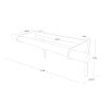 Stylish White Kitchen Organizer, Metal & Pine Wood, 32x10.5x14
