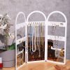 Elegant White Metal Jewelry Stand Organizer, 45 x 37.5 cm