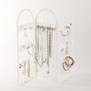 Elegant White Metal Jewelry Stand Organizer, 45 x 37.5 cm