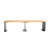 Stylish Black Kitchen Organizer, Metal & Pine Wood, 30x14x13.5