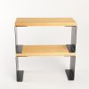 Stylish Black Kitchen Organizer, Metal & Pine Wood, 30x14x13.5