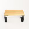 Stylish Black Kitchen Organizer, Metal & Pine Wood, 30x14x13.5