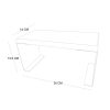 Stylish Black Kitchen Organizer, Metal & Pine Wood, 30x14x13.5