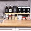 White Kitchen Organizer, Metal & Pine Wood, 30x14x13.5 cm
