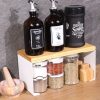 White Kitchen Organizer, Metal & Pine Wood, 30x14x13.5 cm