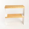 White Kitchen Organizer, Metal & Pine Wood, 30x14x13.5 cm