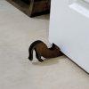 Wooden Doorstop (2 Pieces), Bronze, 16 x 2 x 8 cm | Laser Cut Design, Durable & Stylish for Home Use