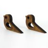 Wooden Doorstop (2 Pieces), Bronze, 14 x 2 x 7 cm | Laser Cut Design, Durable & Stylish for Home Use