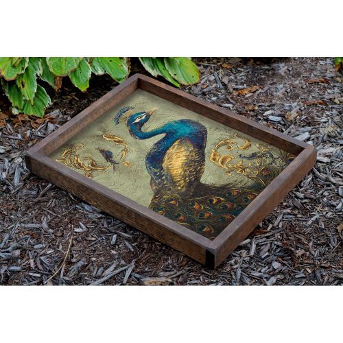 Hand-Painted Wooden Tray, 40 x 50 x 6 cm | Durable & Stylish