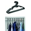 Durable Black Hanger Set (12 Pieces), 43 x 20 cm | 100% Plastic | Ideal for Closet Organization