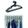 Durable Black Hanger Set (12 Pieces), 43 x 20 cm | 100% Plastic | Ideal for Closet Organization