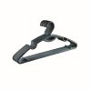 Durable Black Hanger Set (12 Pieces), 43 x 20 cm | 100% Plastic | Ideal for Closet Organization