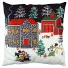 Washable Cushion 43x43 cm, Cotton-Polyester Blend, Soft
