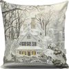 Washable Cushion 43x43 cm, Cotton-Polyester Blend, Soft