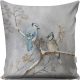 Washable Cushion 43x43 cm, Cotton-Polyester Blend, Soft