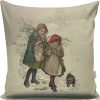 Washable Cushion 43x43 cm, Cotton-Polyester Blend, Soft