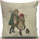 Washable Cushion 43x43 cm, Cotton-Polyester Blend, Soft