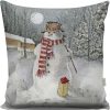 Washable Cushion 43x43 cm, Cotton-Polyester Blend, Soft