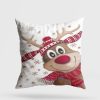 Washable Cushion 43x43 cm, Cotton-Polyester Blend, Soft
