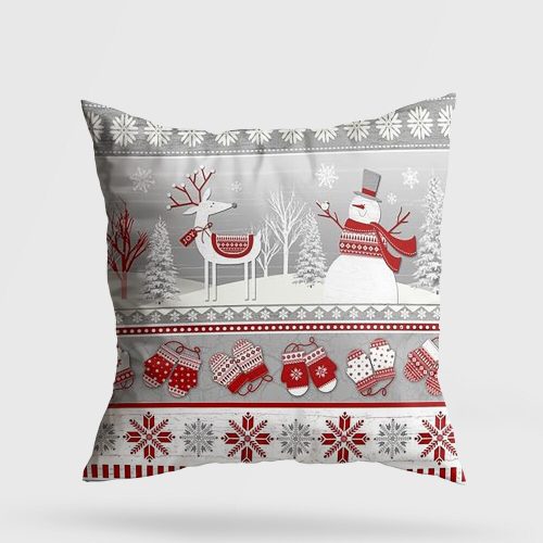 Washable Cushion 43x43 cm, Cotton-Polyester Blend, Soft