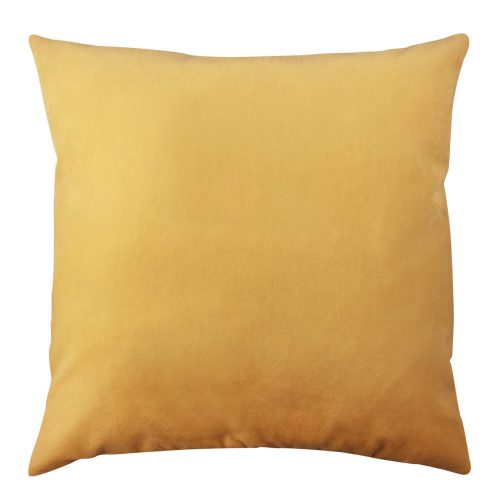 Yellow Polyester Cushion, 43x43 cm, Washable & Ironable