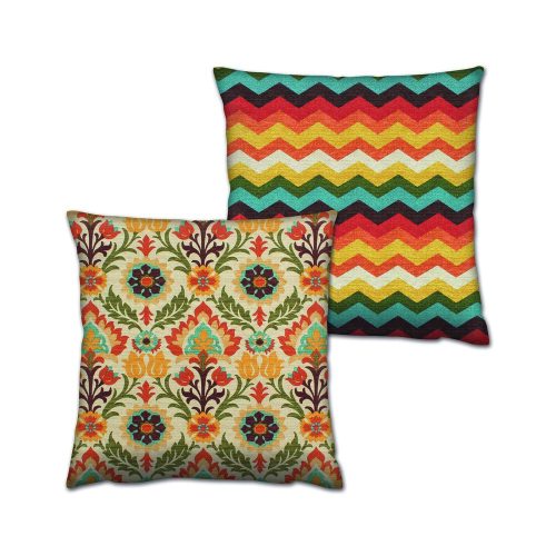 Soft Cushion Set (2 Pieces), 43x43 cm, Washable, Zip