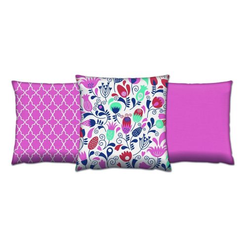 Soft Cushion Set (3 Pieces), 43x43 cm, Washable, Zip
