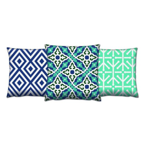 Soft Cushion Set (3 Pieces), 43x43 cm, Washable, Zip