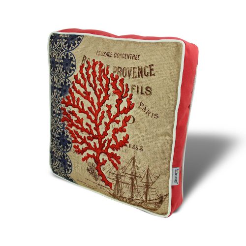 Washable Cushion 42x42 cm, Cotton-Polyester Blend, Soft