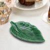 Elegant Green Ceramic Food Presentation Plate, 13 cm