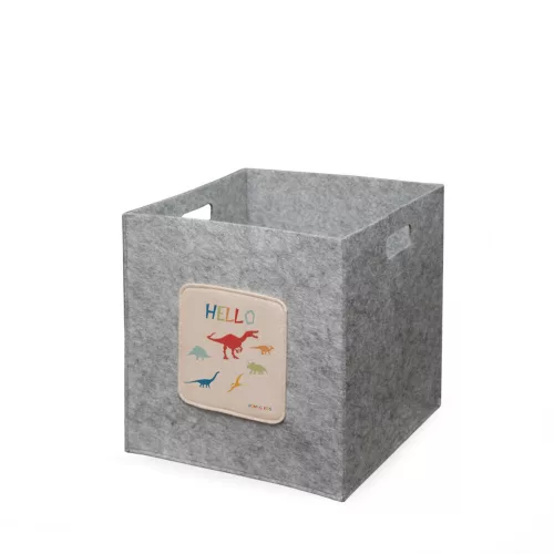 Grey Felt Basket, 30x30x32 cm | 100% Felt | Stylish Storage
