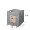 Grey Felt Basket, 30x30x32 cm | 100% Felt | Stylish Storage