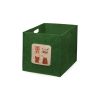 Green Felt Basket, 30x30x31 cm | 100% Felt | Stylish Storage