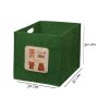Green Felt Basket, 30x30x31 cm | 100% Felt | Stylish Storage