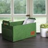 Green Felt Basket, 30 x 20 x 15 cm | 100% Felt | Stylish Storage