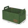 Green Felt Basket, 30 x 20 x 15 cm | 100% Felt | Stylish Storage