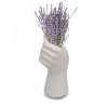 Elegant White Ceramic Vase, 17 cm | 100% Ceramic | Perfect for Home Decor