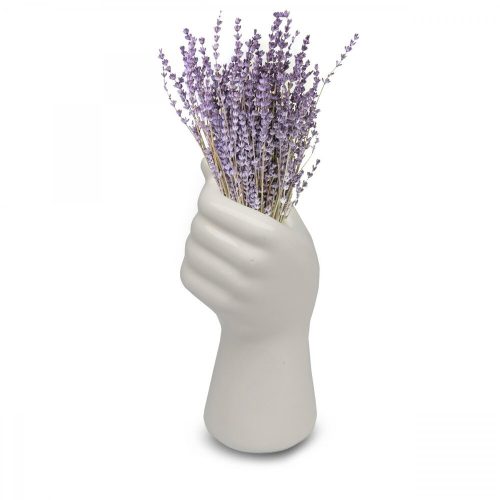 Elegant White Ceramic Vase, 17 cm | 100% Ceramic | Perfect for Home Decor