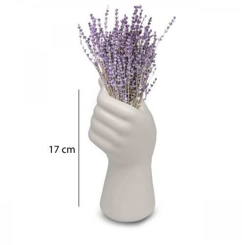 Elegant White Ceramic Vase, 17 cm | 100% Ceramic | Perfect for Home Decor