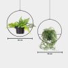 Black Metal Jardiniere Set (2 Pieces), 25x25 & 30x30 cm
