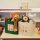 Felt Basket Set (2 Pieces), Green & Cream, 30x30x30 | 100% Felt | Stylish Storage for Home & Office